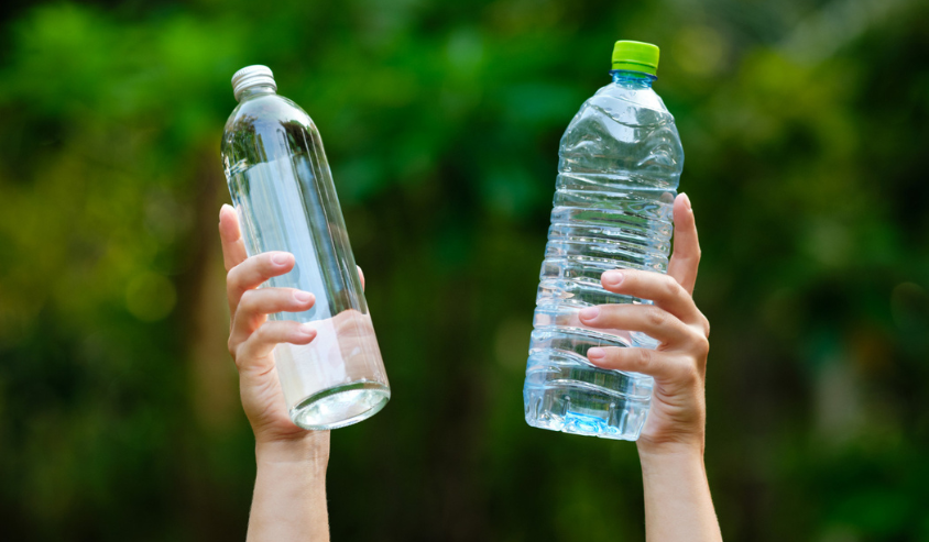 Drink water from glass bottles instead of plastic bottles