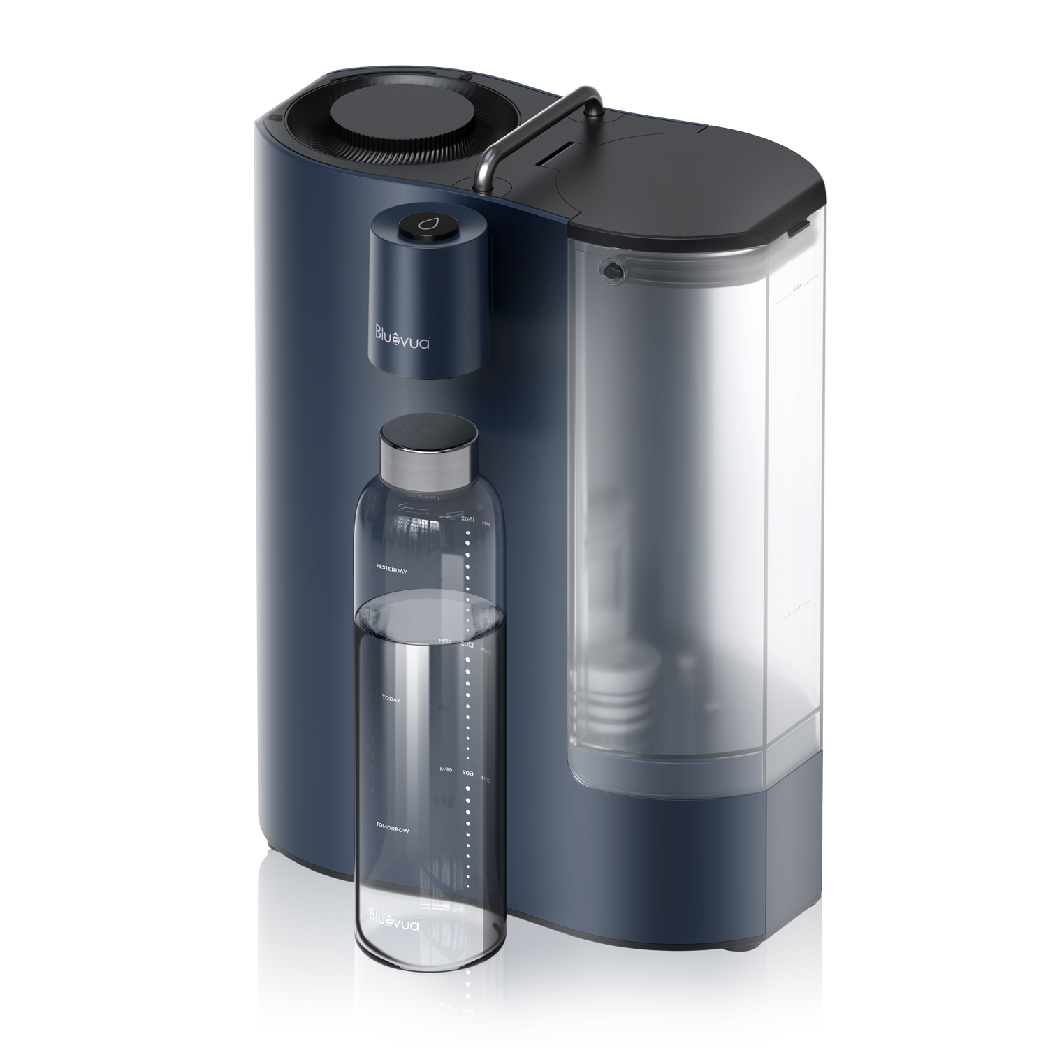 Bluevua ROPOT-Travel portable water purification system with a glass bottle #color_blue