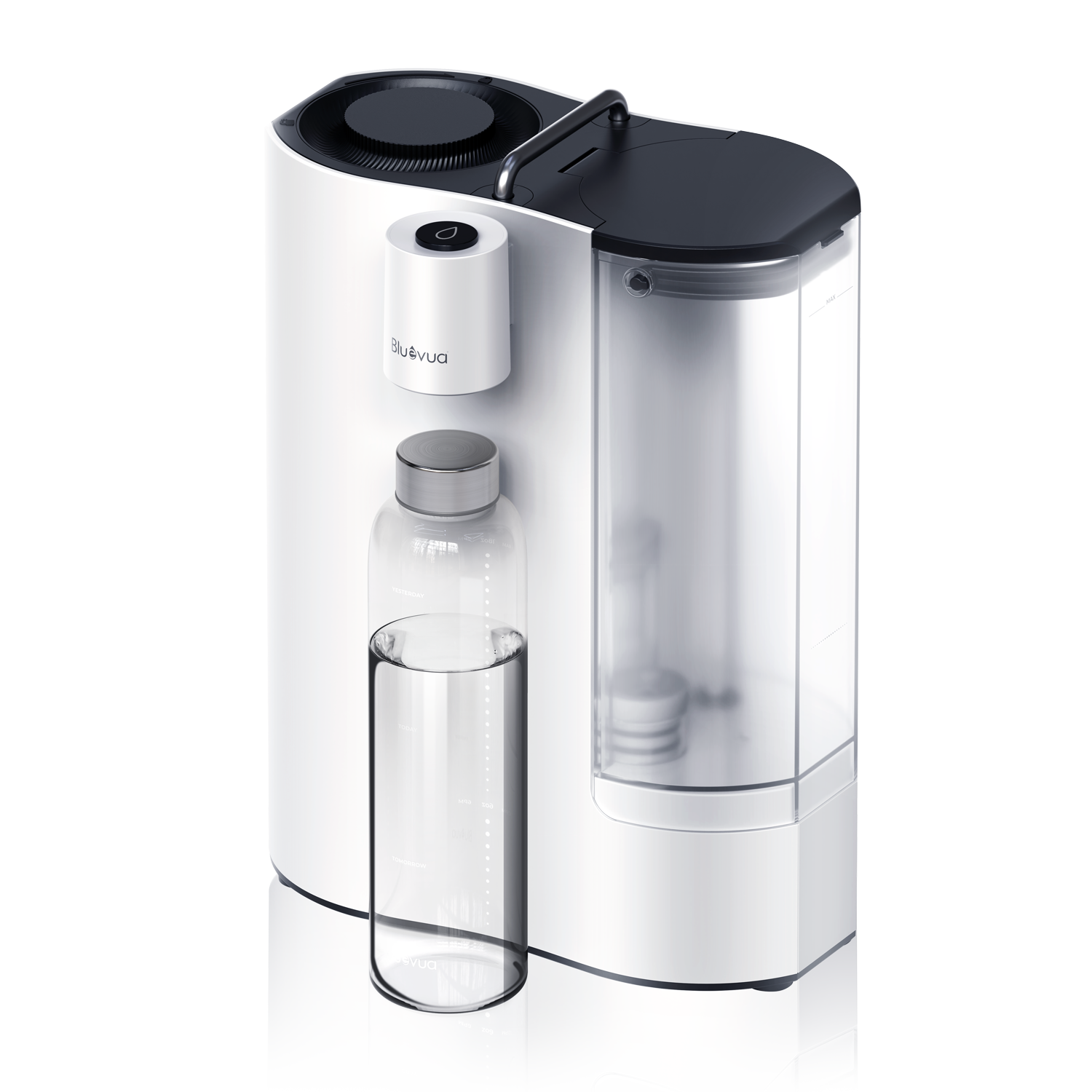 Bluevua ROPOT-Travel portable water purification system with a glass bottle. #color_white