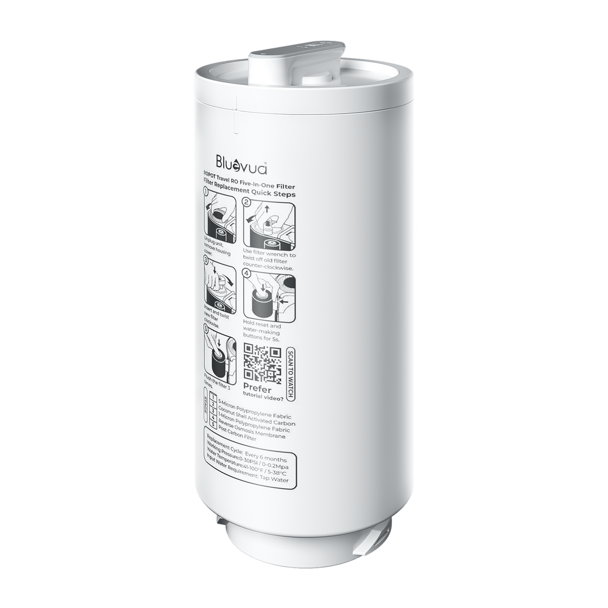 Bluevua RO100ROPOT-LITE 逆浸透浄水器システム 5段階 Bluevua 5-IN-1