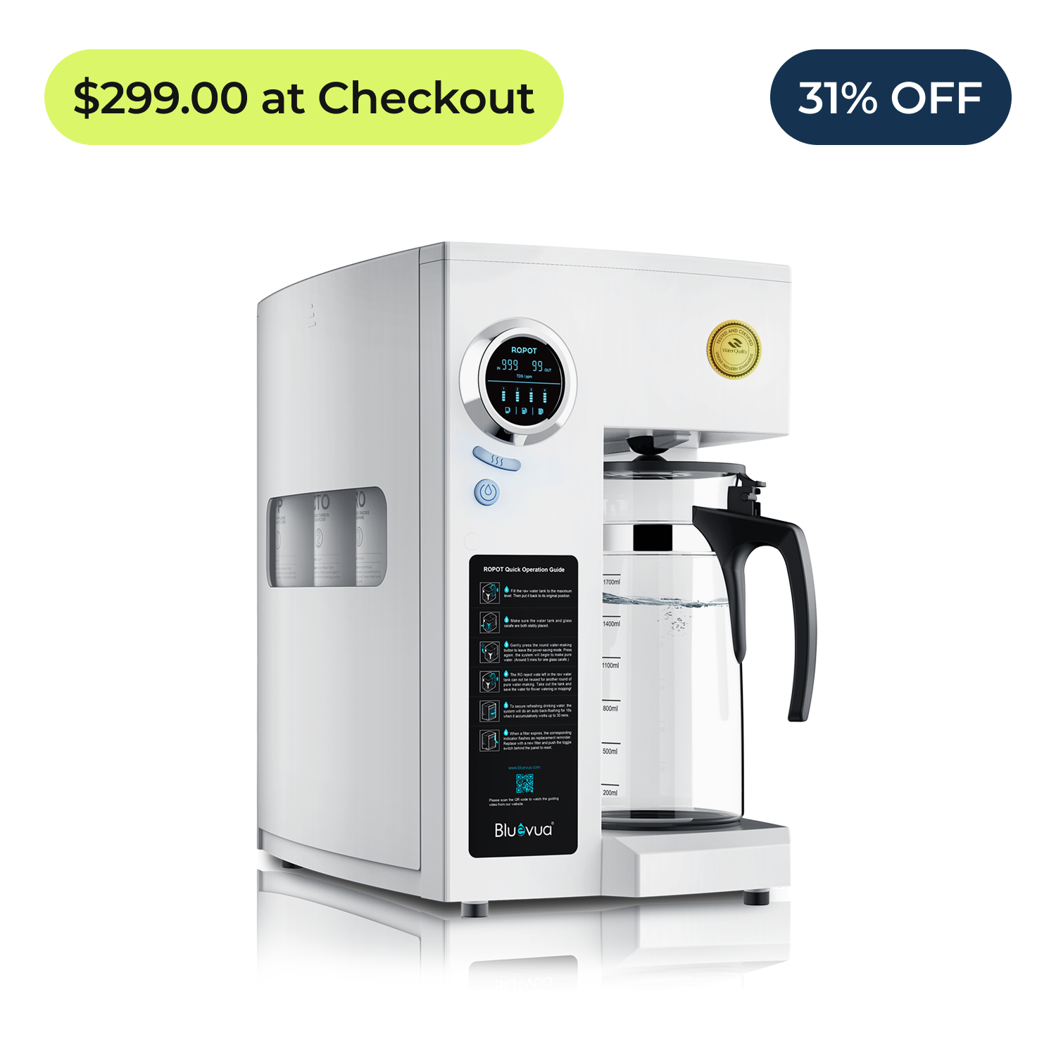 ROPOT Countertop Reverse Osmosis Water System